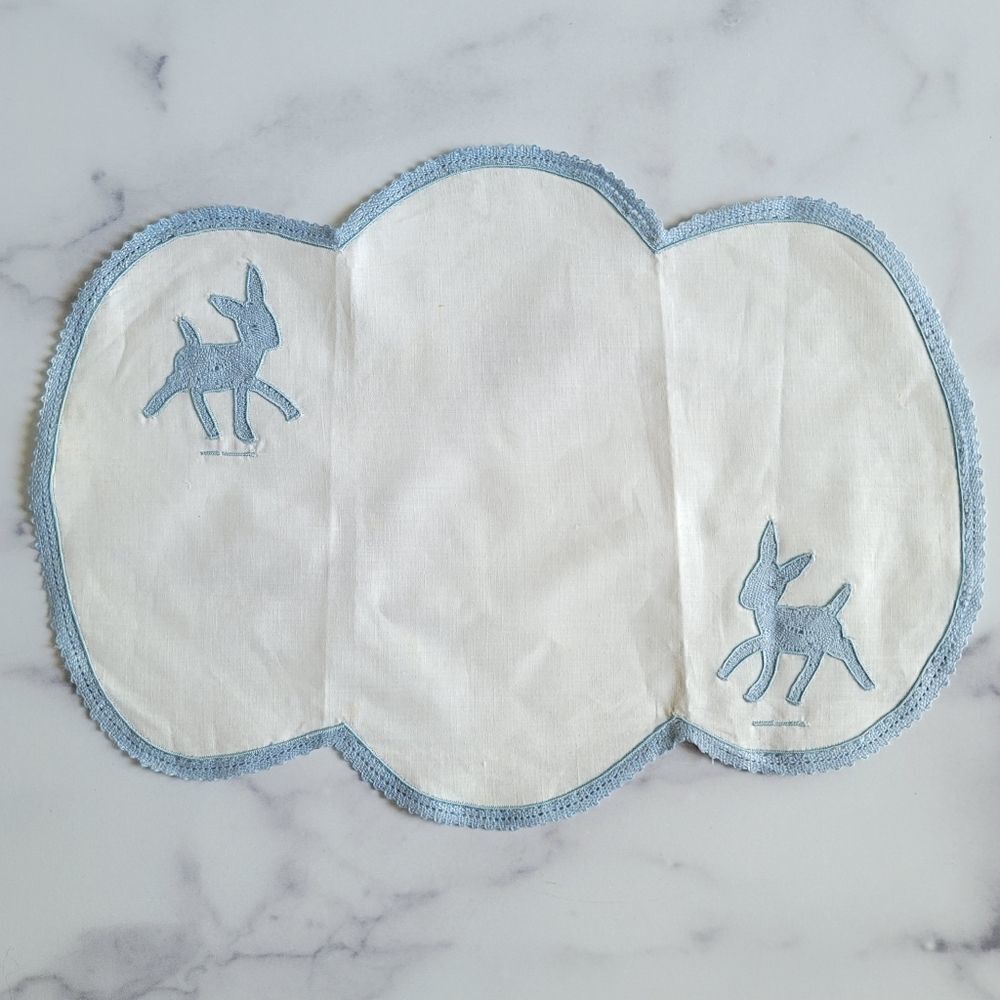 Baby Boy French Vintage placemat linen fawn linen